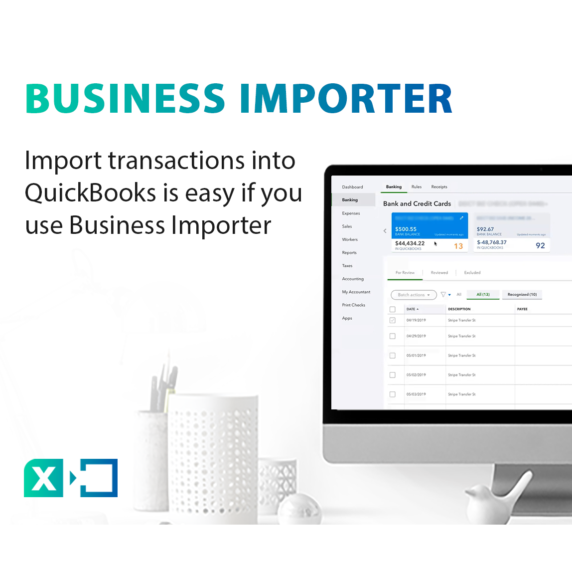 Import data into QuickBooks