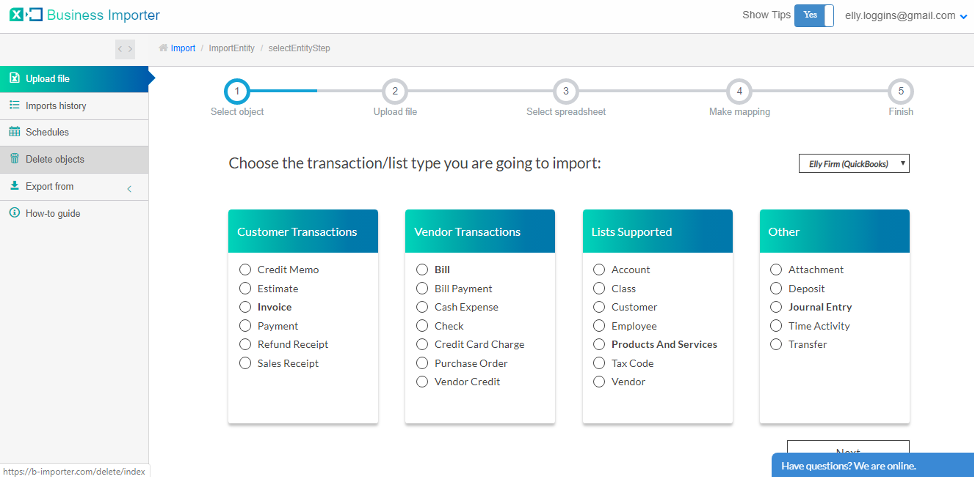 Integration with QuickBooks