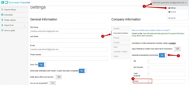 transaction pro importer quickbooks invoice number sequence