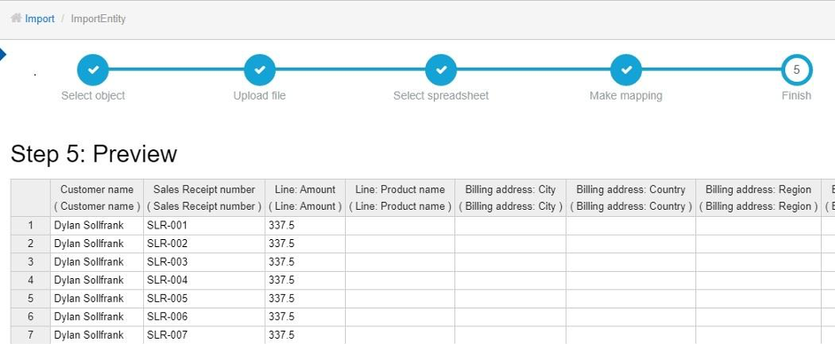 Preview data before importing