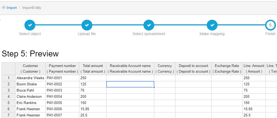 Preview data before importing