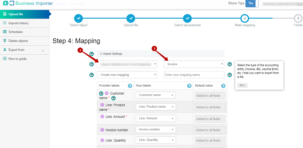 Proceed mapping