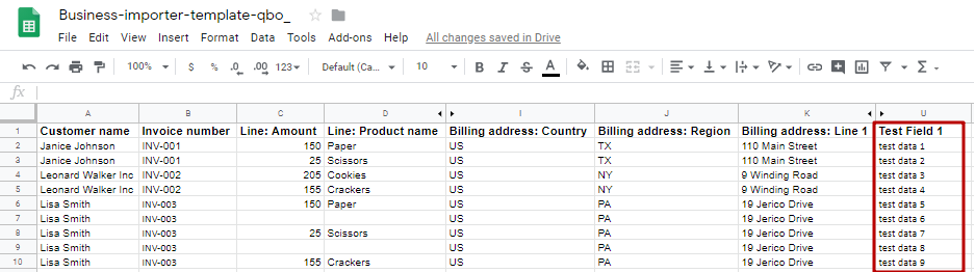 quickbooks for mac invoice fields