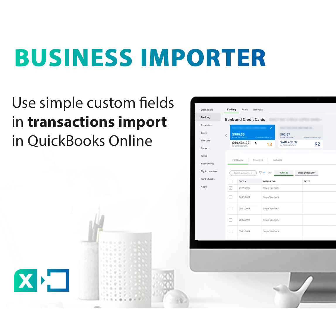 transactions import into QuickBooks Online