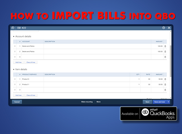 BILLS IMPORT