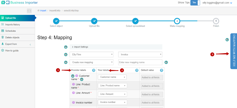 Import data into QuickBooks - map your fields