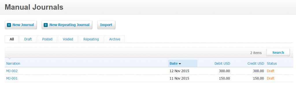 How to import Manual Journals into Xero using Business Importer