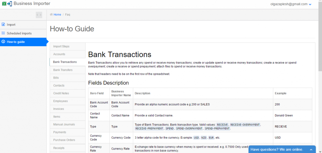 import bank transactions into Xero - result in Xero - how-to guide