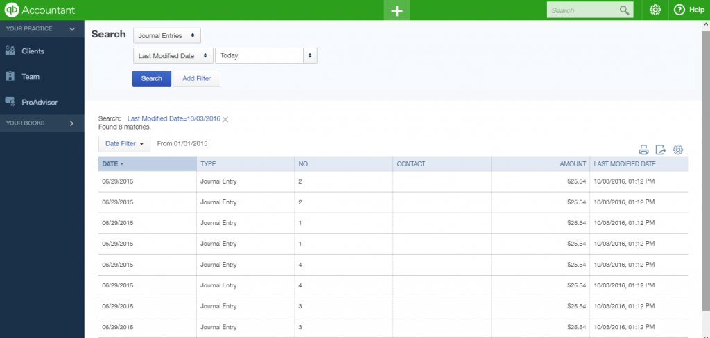 import Journal Entries into QuickBooks Online - import result