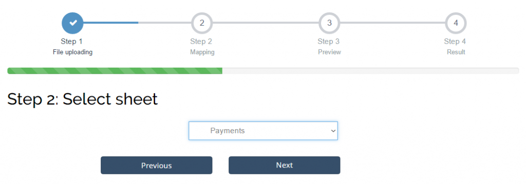 import Payments into Xero