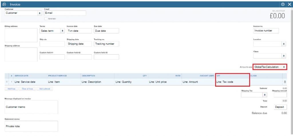 Apply Taxes in Transactions in QuickBooks Online