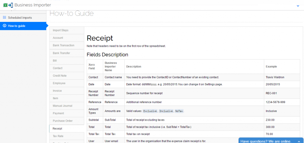 Import Receipts into Xero: how to guide
