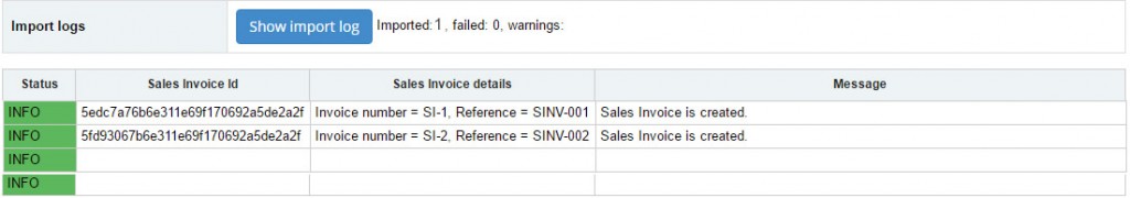 Import Sales Invoices into Sage One