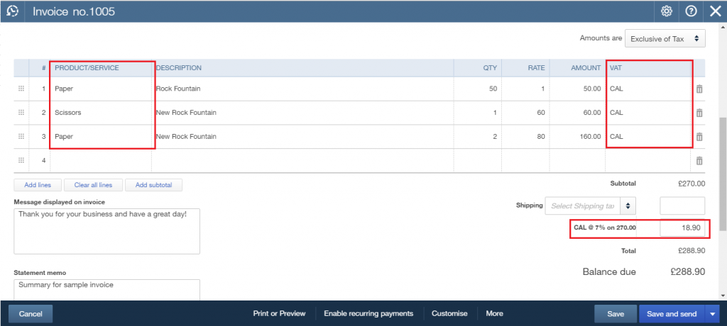 Apply Taxes in Transactions in QuickBooks Online