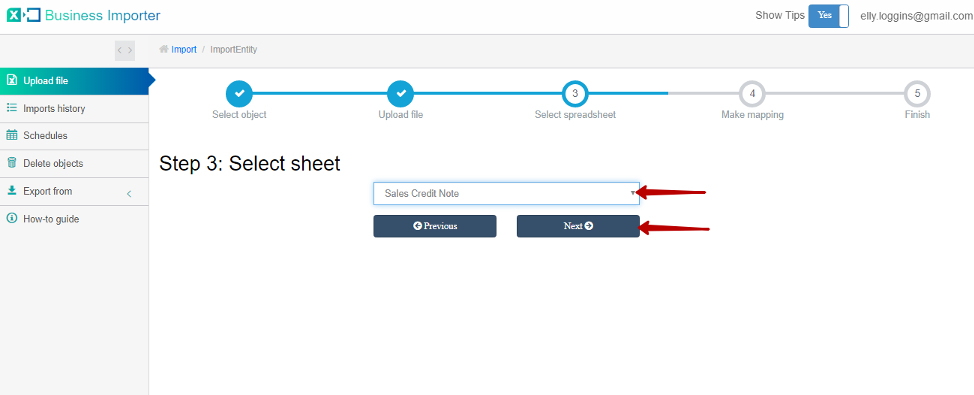 import Sales-Credit-Notes-into-Sage-Business-Cloud-Accounting