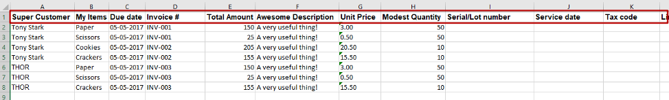 map your spreadsheet to import it into QuickBooks Online