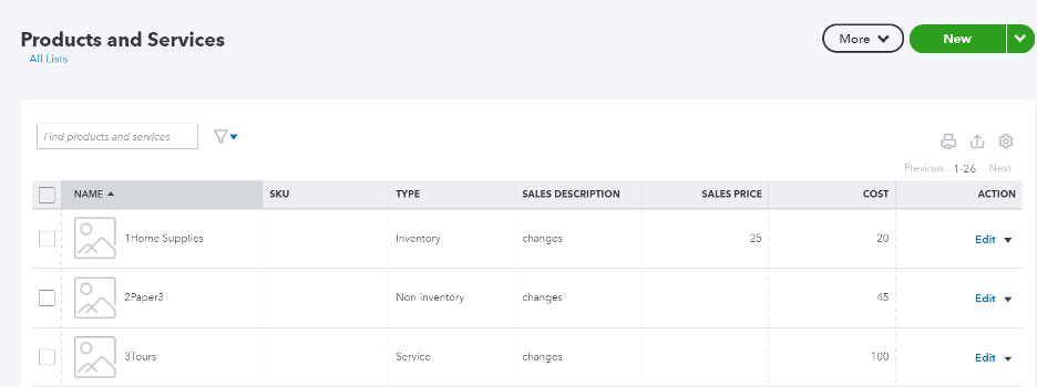 Products and Services after Partial Update