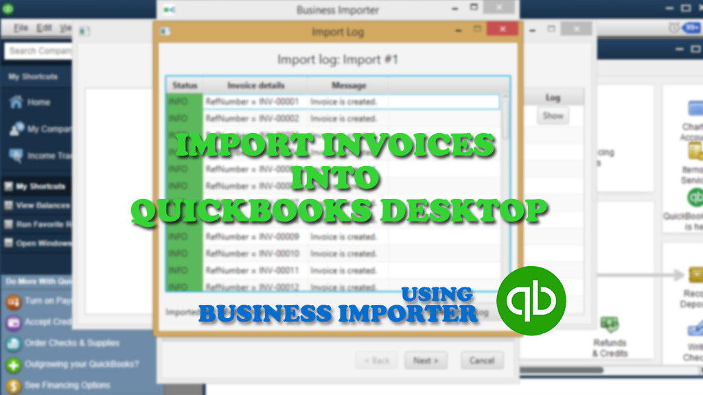 import data into quickbooks content central