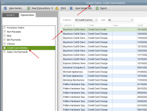 Import transactions to QuickBooks Desktop: credit card