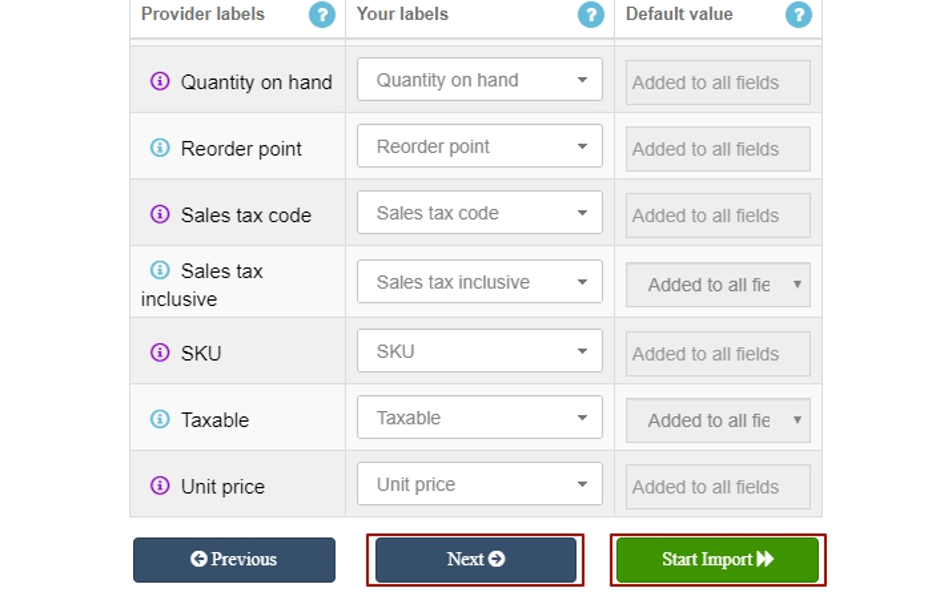 Excel Importer for QuickBooks Mapping