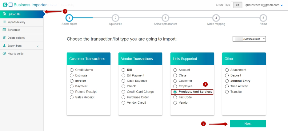 Select Entry for Update in QuickBooks