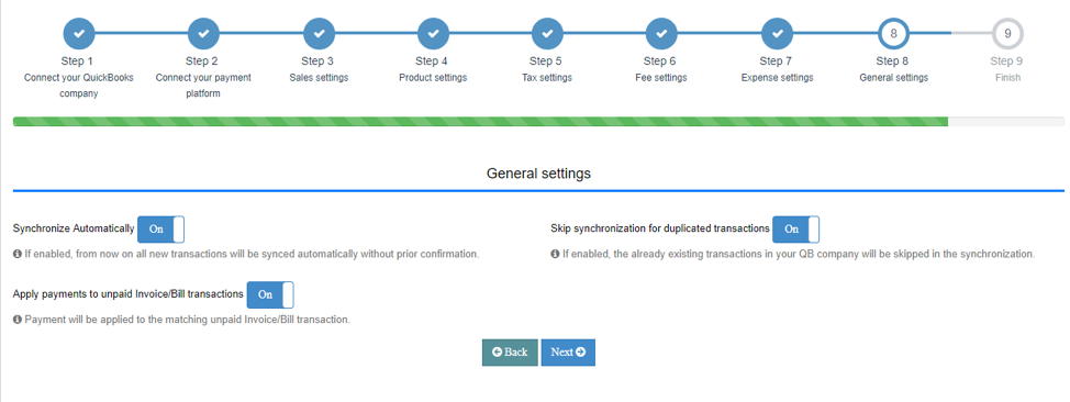 General settings