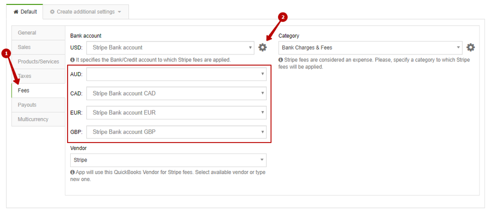 Fees in multicurrency