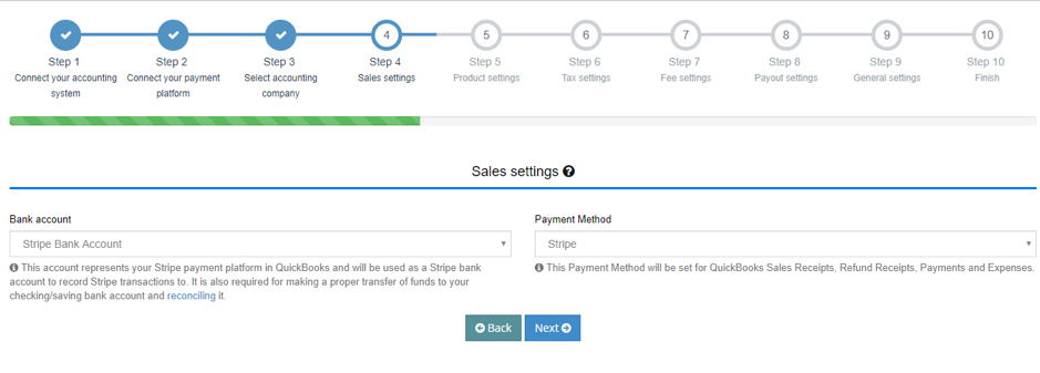 Sales Settings