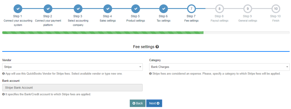 Fee Settings
