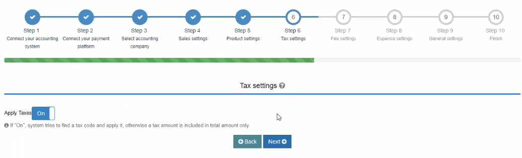 Tax Settings