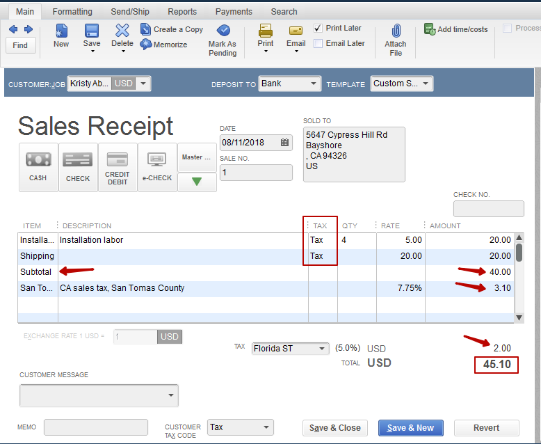 import sales receipts into quickbooks desktop