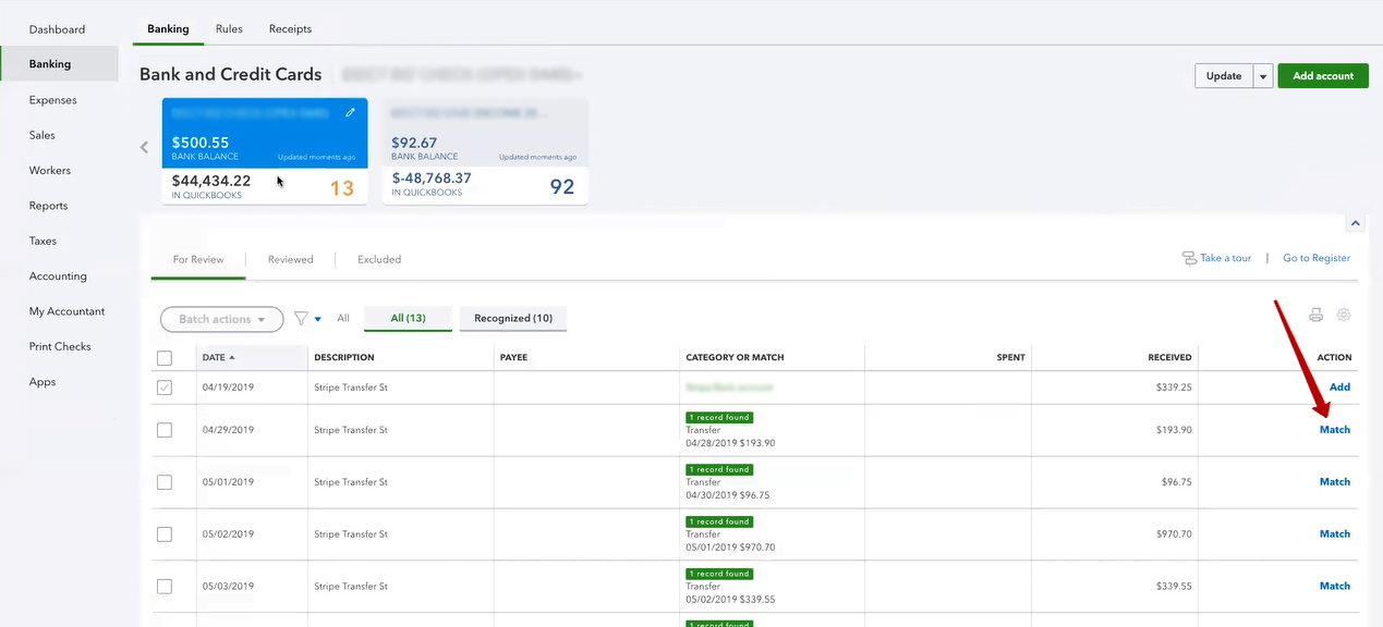 How to Reconcile Stripe transactions in QuickBooks Online