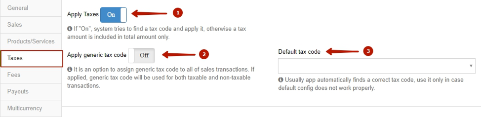 Integrate Stripe with QuickBooks Online: Taxes settings
