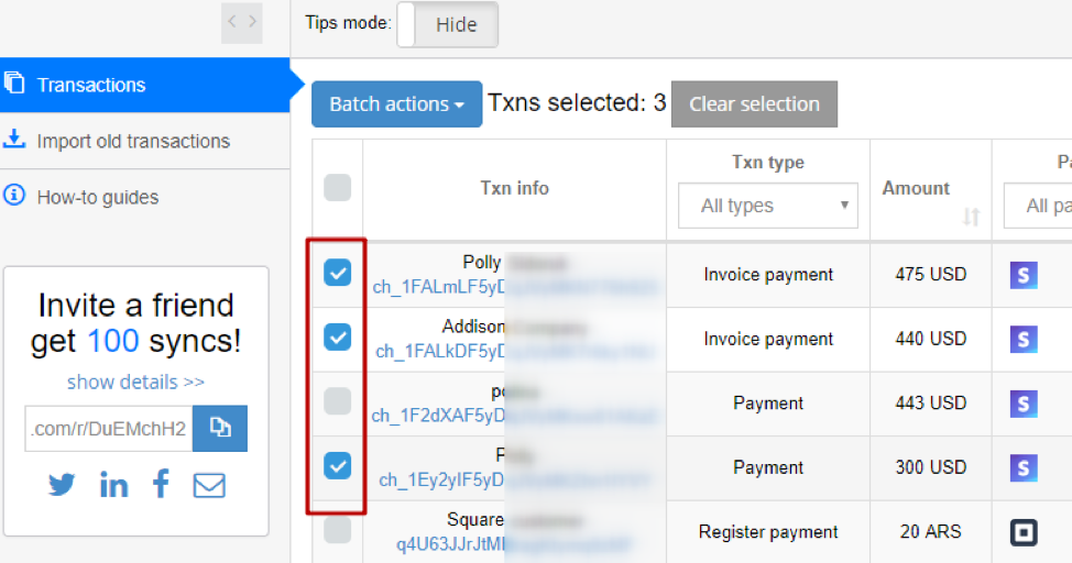 Rollback several transactions