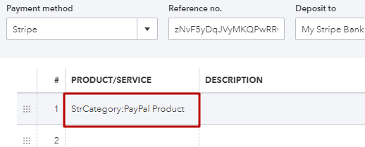Product/Service Tab in QuickBooks