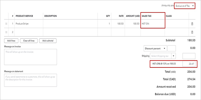 How to apply 5% tax-exclusive and 13% Generic tax code