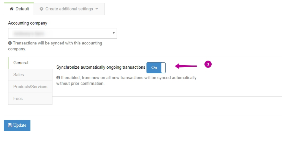 Xero Integration - general settings