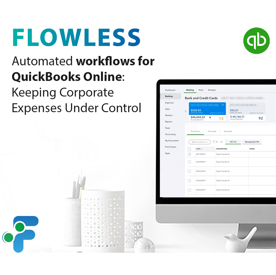 Automated workflows for QuickBooks Online