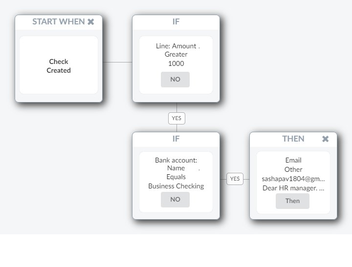 Automated rules for QuickBooks