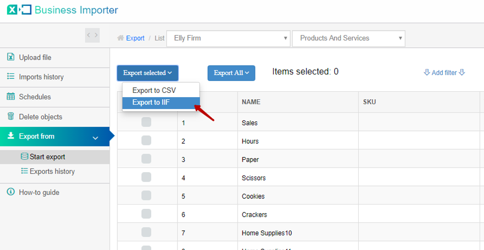 import officetime data to quickbooks