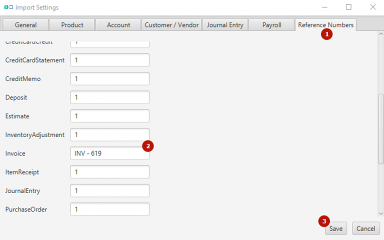 Business Importer Desktop Reference Number Guide