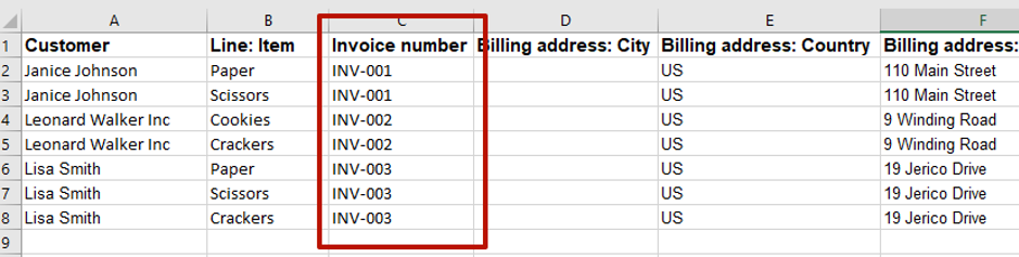 import Multi-line transaction